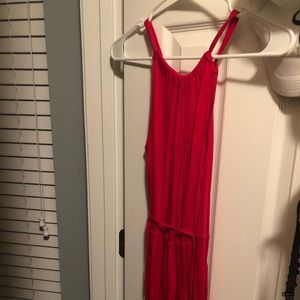 Red long maxi Gap dress